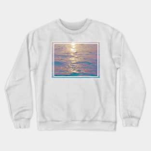 Blush sunset on a calm Indian beach: abstract nature photography Crewneck Sweatshirt